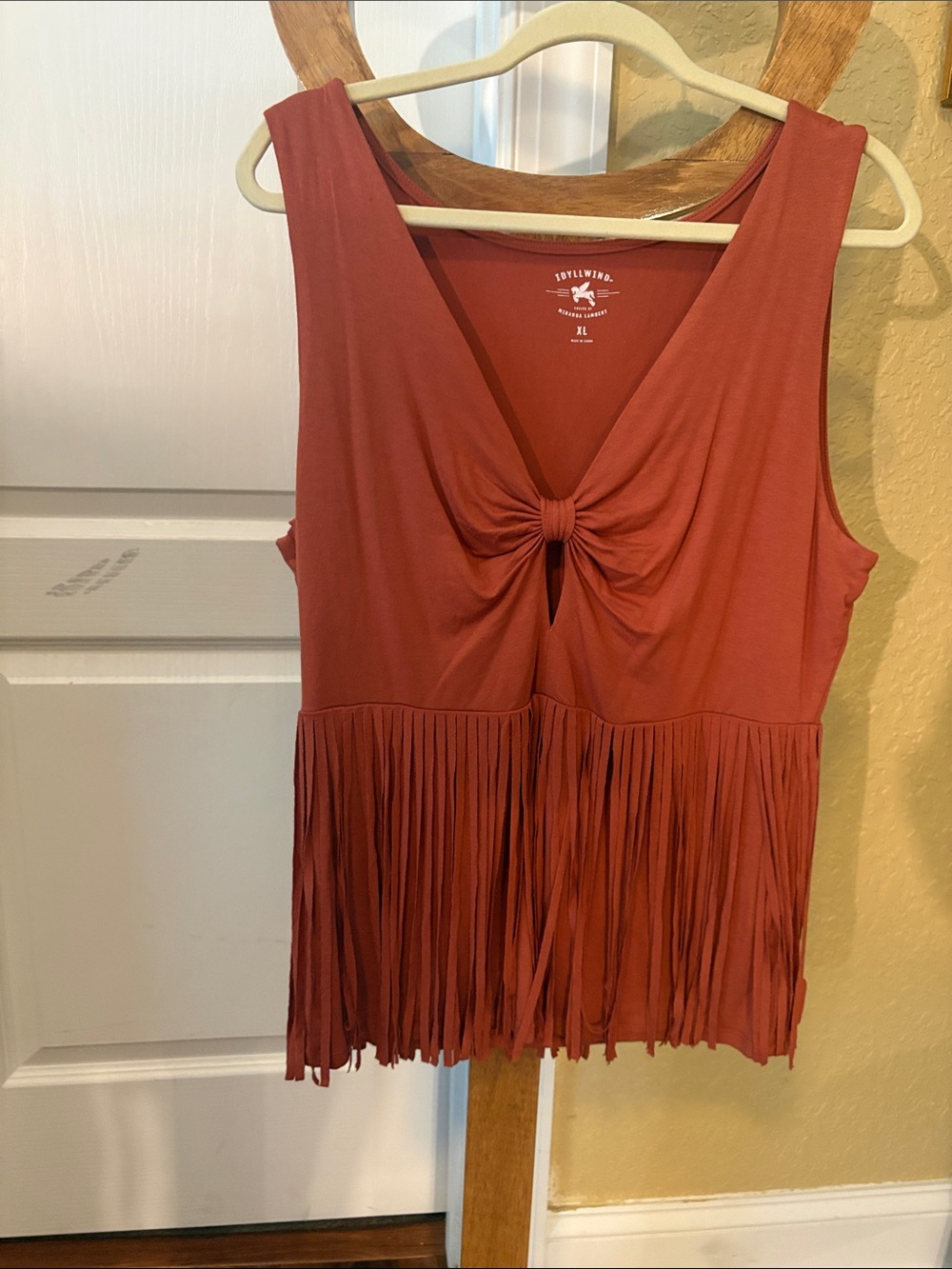 Idyllwind Rust Fringe Tank Top - Picture 2 of 5
